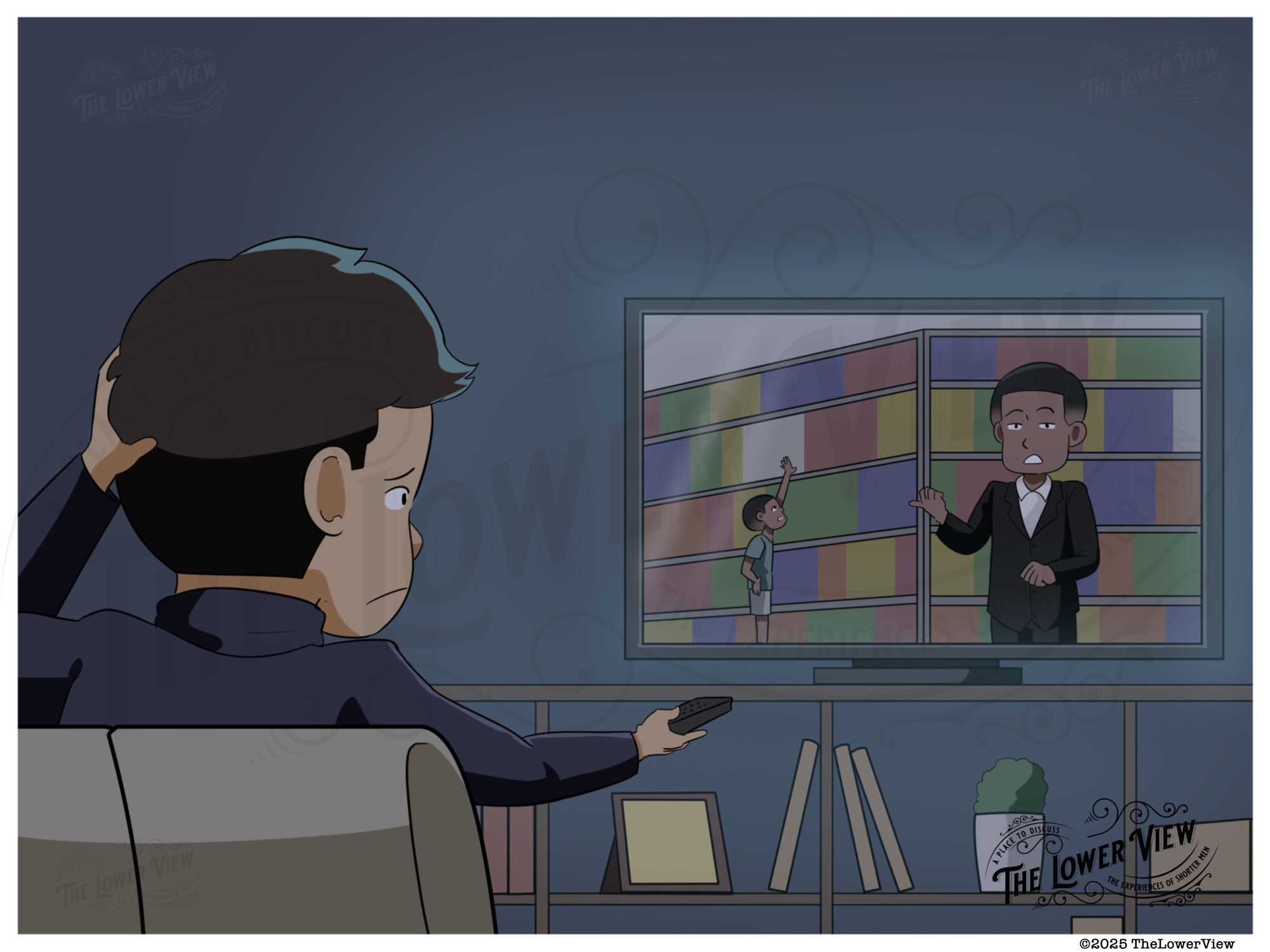 Height shaming used in television broadcasting